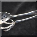 S39. Sterling silver claw-shaped sugar tongs. 
